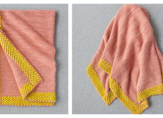 Bobble Border Blanket Free Knitting Pattern