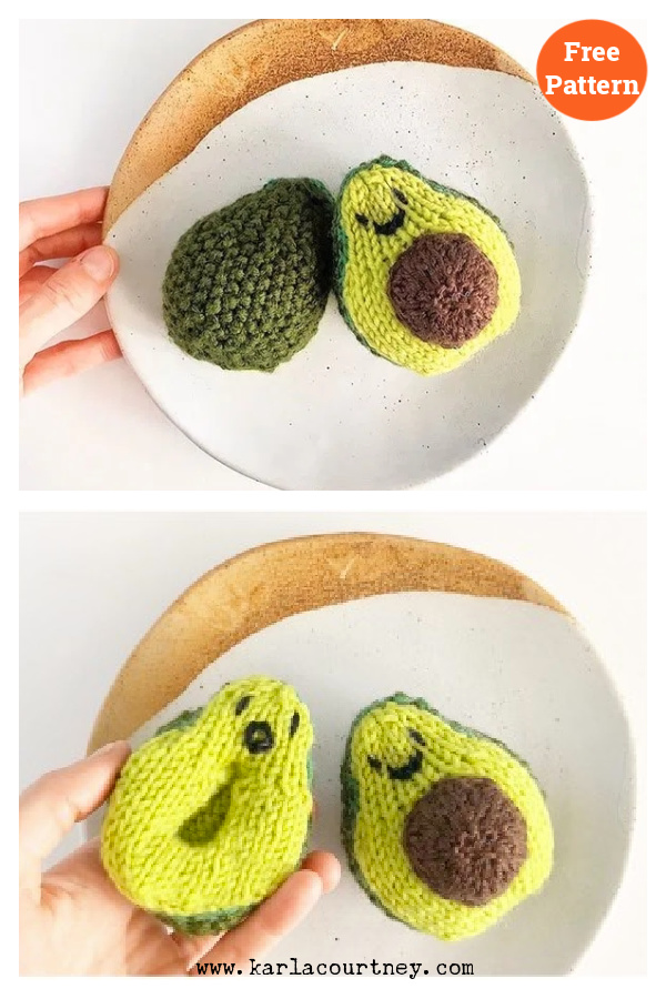 Cute Avocado Free Knitting Pattern