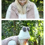 Easy Double Pom Pom Hat Free Knitting Pattern