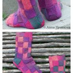 Entrelac Blocks Socks Free Knitting Pattern