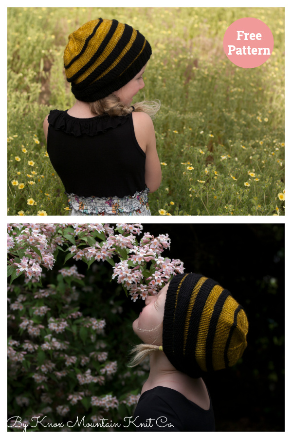 Honey Bee Hat Free Knitting Pattern
