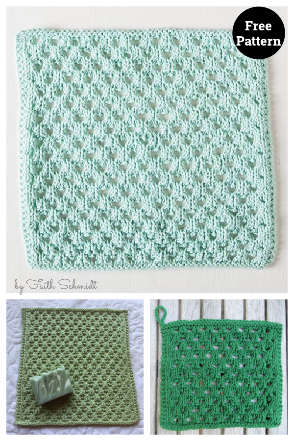 Honeycomb Dishcloth Free Knitting Pattern