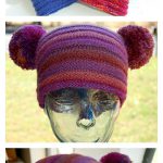 Kid At Any Age Double Pom Pom Hat Free Knitting Pattern