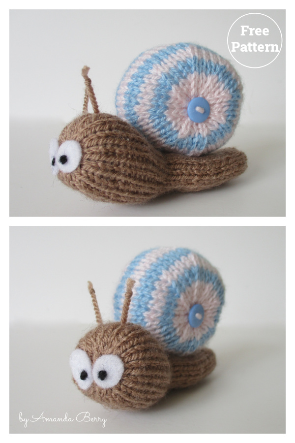 Shellby the Snail Free Knitting Pattern 