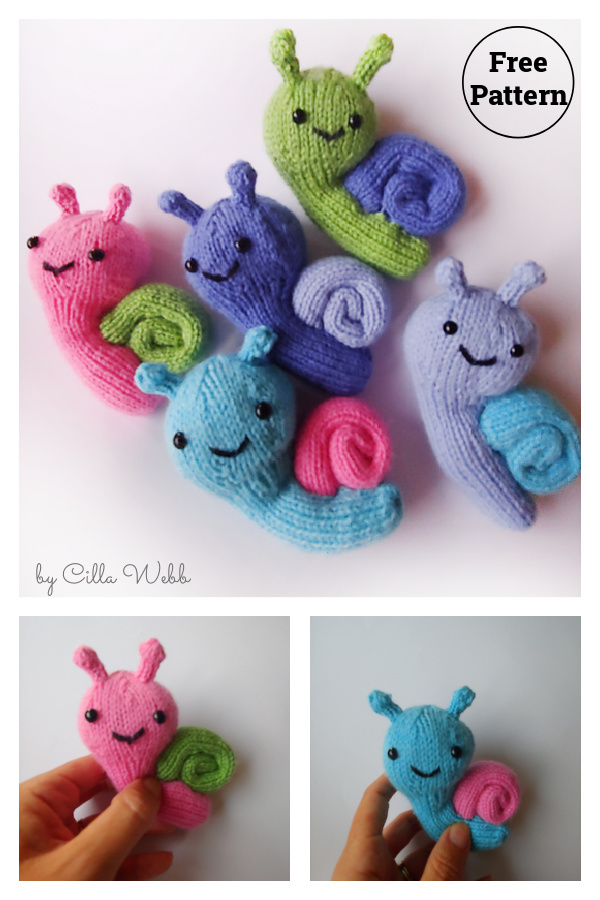 Stanley the Travelling Snail Free Knitting Pattern