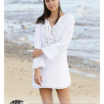 White Pearl Beach Cover Up Free Knitting Pattern
