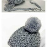 Winter hat with Pom Poms Free Knitting Pattern