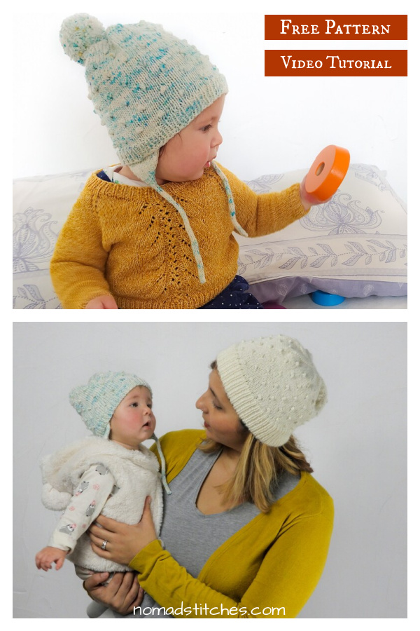 Beanies for All the Family Free Knitting Pattern and Video Tutorial