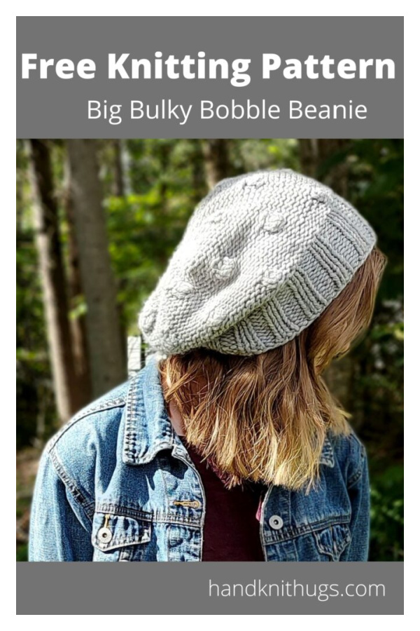 Big Bulky Bobble Beanie Free Knitting Pattern