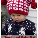 Checkered Baby Hat Free Knitting Pattern