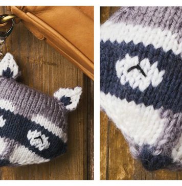 Raccoon Keychain Free Knitting Pattern