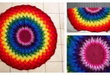 Rainbow Mandala Entrelac Blanket Knitting Pattern