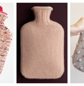 10+ Simple Hot Water Bottle Cover Free Knitting Patterns