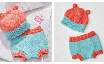 Baby Hat and Diaper Cover Free Knitting Pattern