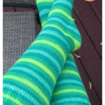 Basic Knee High Toe Up Socks Free Knitting Pattern