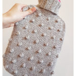 Bobble Hot Water Bottle Cover Free Knitting Pattern