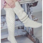 Cable Knee Socks Free Knitting Pattern