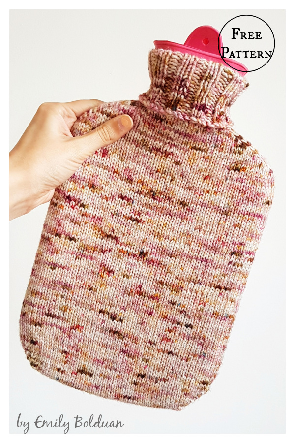 Hot Water Bottle Cover Free Knitting Pattern 