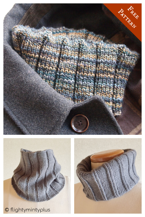 Ribbed Neck Warmer Free Knitting Pattern
