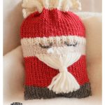 Snuggle Claus Hot Water Bottle Cover Free Knitting Pattern