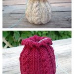 Cabled Yarn Cake Cozy Free Knitting Pattern