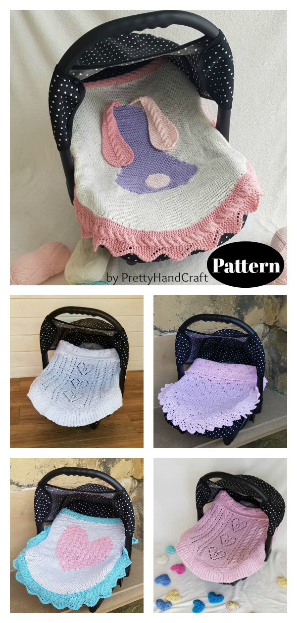 Car Seat Blanket Knitting Pattern