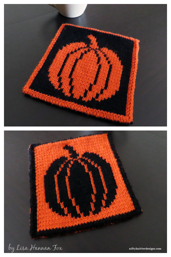 Double Knit Pumpkin Potholder Free Knitting Pattern