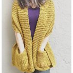 Easy Giana Pocket Shawl Free Knitting Pattern