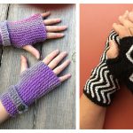 Garter Stitch Fingerless Mitts Free Knitting Pattern