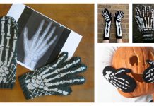 Halloween Skeleton Gloves Free Knitting Pattern