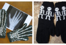 Halloween Skeleton Gloves Free Knitting Pattern