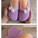 Pink Slippers Free Knitting Pattern and Video Tutorial