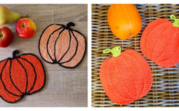 Pumpkin Potholders Free Knitting Pattern
