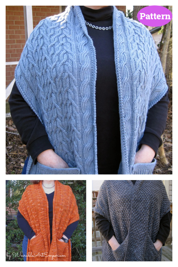 Read's Wrap with Pockets Knitting Pattern