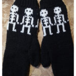 Spooky Scary Skeletons Mittens Free Knitting Pattern