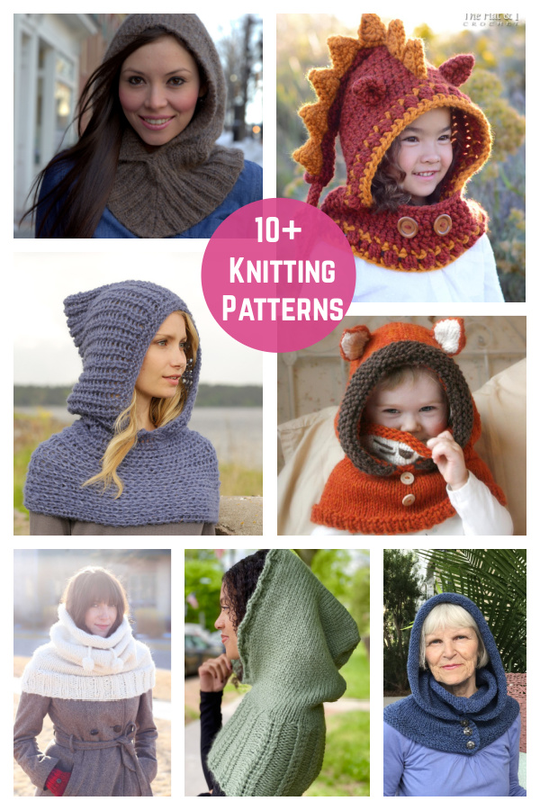 10+ Hooded Cowl Knitting Patterns 