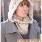 Easy Hooded Cowl Free Knitting Pattern