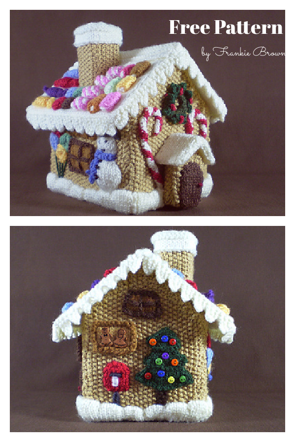 Gingerbread House Free Knitting Pattern