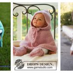 Hooded Baby Poncho Knitting Patterns