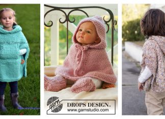 Hooded Baby Poncho Knitting Patterns
