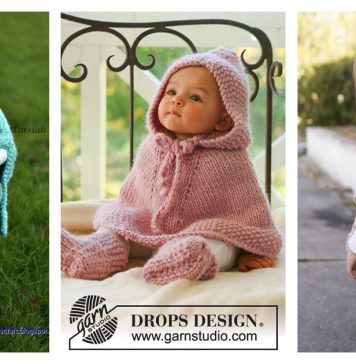 Hooded Baby Poncho Knitting Patterns