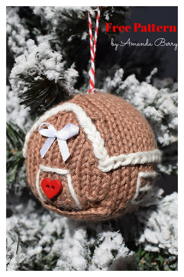 Itsy Bitsy Gingerbread House Free Knitting Pattern