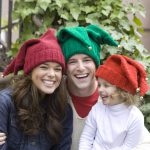 Jingle Bells Family Hats Free Knitting Pattern
