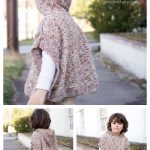 Kids Hooded Poncho Free Knitting Pattern