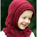 Little Red Hooded Cowl Free Knitting Pattern