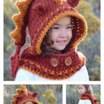 Lucky Dragon Hooded Cowl Knitting Pattern