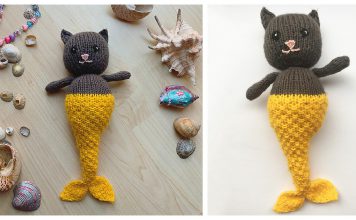 Mermaid Cat Free Knitting Pattern