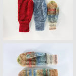 Padded Mittens Free Knitting Pattern