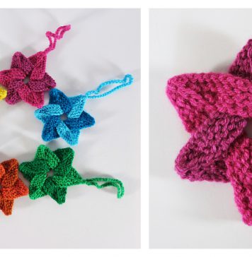 Woven Stars Free Knitting Pattern
