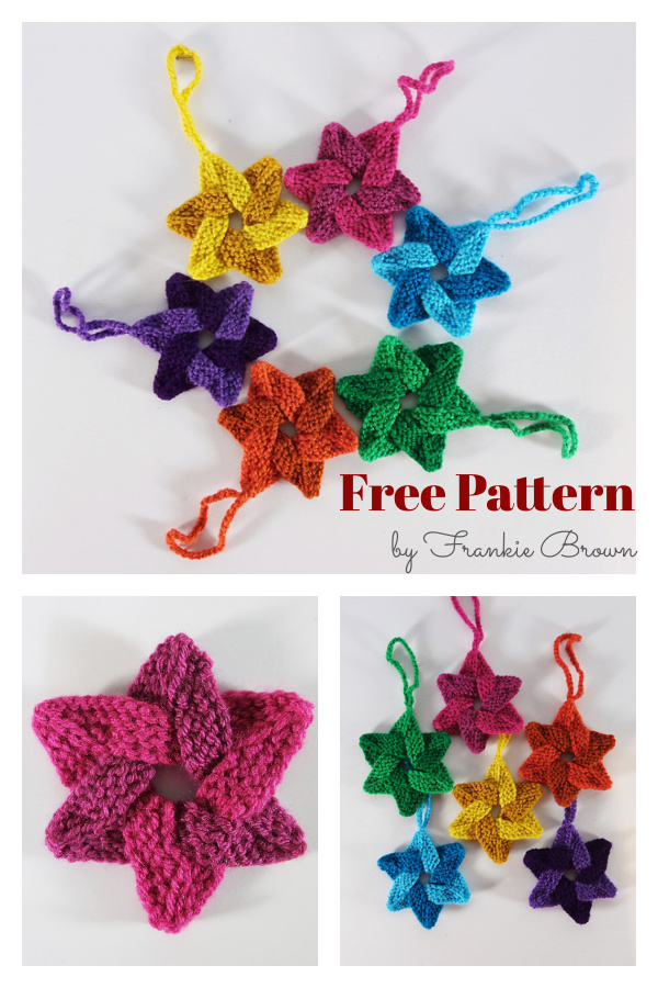 Woven Stars Free Knitting Pattern 